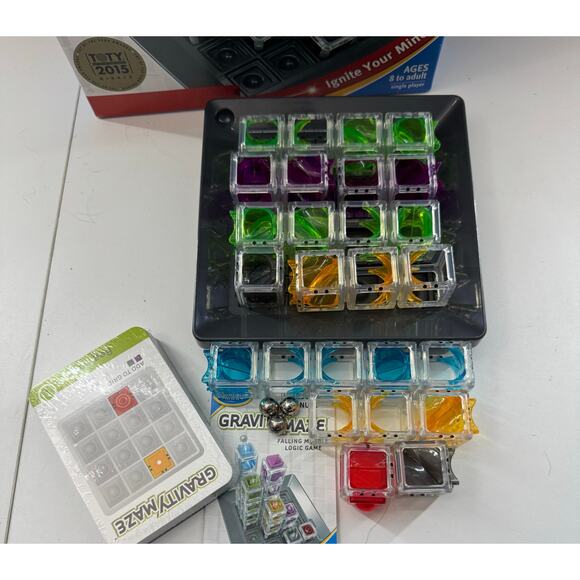 ThinkFun GRAVITY MAZE Falling Marble Logic Brain Game 2014 New Cards - Picture 4 of 6